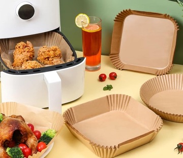 PAPIER DO PIECZENIA W FRYTKOWNICY POWIETRZNEJ WKŁADKI ZESTAW 100 SZTUK