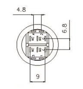 Моностабильный переключатель 250V 5A 25x35MM ЗЕЛЕНЫЙ