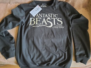 Bluza dresowa czarna z napisem FANTASTIC (xs)