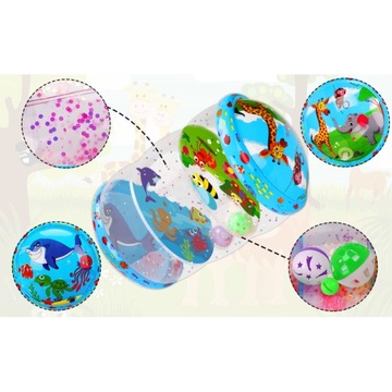 НАДУВНОЙ ЦИЛИНДР КРАСОЧНЫЙ РОЛИК ЗВУЧИТ ИГРУШКА ДЛЯ ОБУЧЕНИЯ ПОЛЗАТЬ +3 КОЛОКОЛЬЧИКА