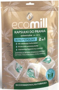 ECO MILL kapsułki do prania Konopie Polskie 30szt