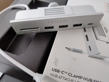Зажимной концентратор Satechi USB-C для iMac 24 дюйма — концентратор для iMac M1 2021 г.