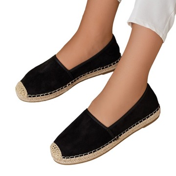 CZARNE ESPADRYLE DAMSKIE DIMALLE 38