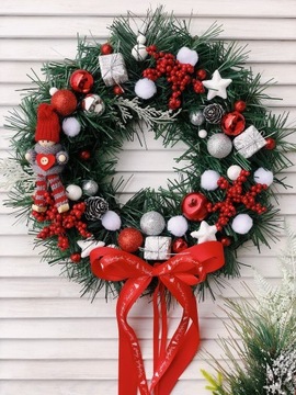 РОЖДЕСТВЕНСКИЙ ВЕНОК, ДВЕРНОЙ ВЕНОК, КРЕМ, ПОДАРОК