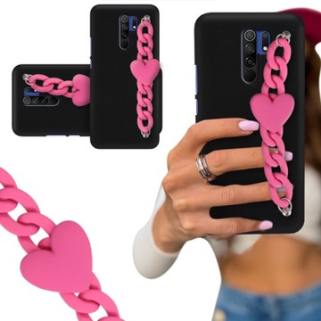 ETUI BLINK CZARNY MAT do XIAOMI REDMI 9 Malinowe