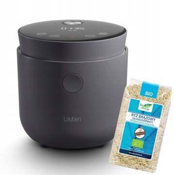 Ryżowar Lauben Low Sugar Rice Cooker 1500AT + RYŻ brązowy BioPlanet