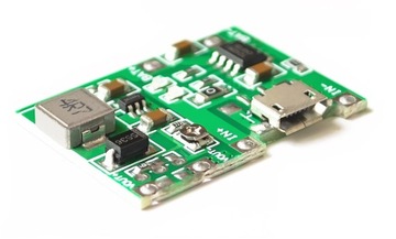 Модуль повышения мощности и BMS 2 в 1 Литий-ионный TP4056 microUSB 1A с регулируемым усилением / 0115
