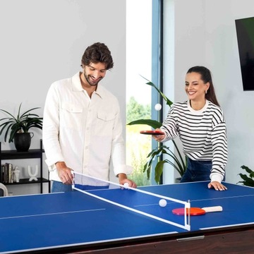 Stół do bilarda i tenisa 7FT 3w1 nakładka bilardowa biesiadna ping-pong