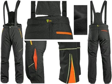 SPODNIE NARCIARSKIE MĘSKIE ZIMOWE OCIEPLANE SOFTSHELL MOCNE