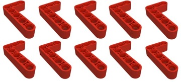 10x Lego Technic 32526 liftarm 3x5 łamany czerwony