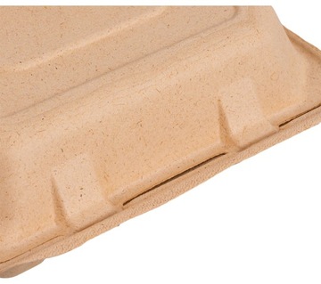 КОРОБКА ДЛЯ УЖИНА ДЛЯ БУРГЕРОВ САХАРНОГО Тростника 24x23x8,5 50 шт.