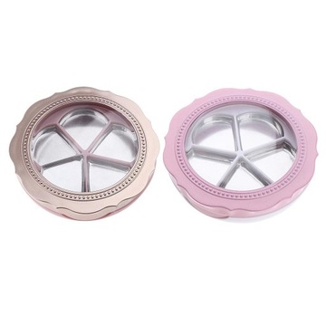 Пустой контейнер для румян на 5 слотов, косметика «сделай сам», розовый, белый