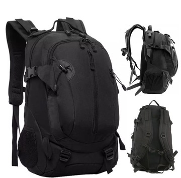 TRAVEL BACKPACK OUTDOOR HIKING RUCKSACK SHOULDER PACK WATERPROOF BLACK -30L