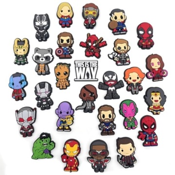 28 шт. ПОДВЕСКИ ДЛЯ КРОКСОВ MARVEL СУПЕРГЕРОИ ЧЕЛОВЕК-ПАУК