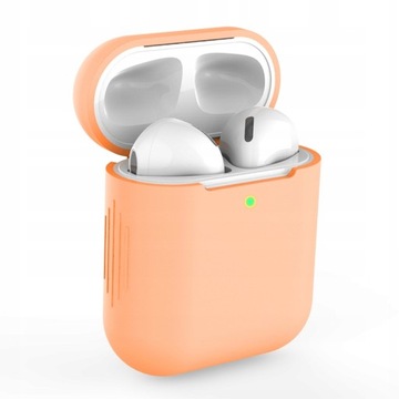 СИЛИКОНОВЫЙ ЧЕХОЛ ДЛЯ APPLE AIRPODS 1/2 ПЕРСИК