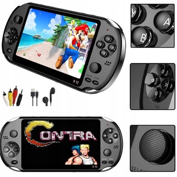 ПОРТАТИВНАЯ КОНСОЛЬ x12 для РЕТРО-ИГРЫ 5000+ ТВ-ИГРЫ МИНИ-ЭМУЛЯТОР 5 ДЮЙМОВ Подарок