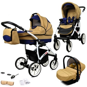 Wózek 3w1 dziecięcy spacerówka BabyLux Largo ALU