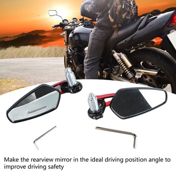 2 универсальных прочных зеркала заднего вида для мотоциклов
