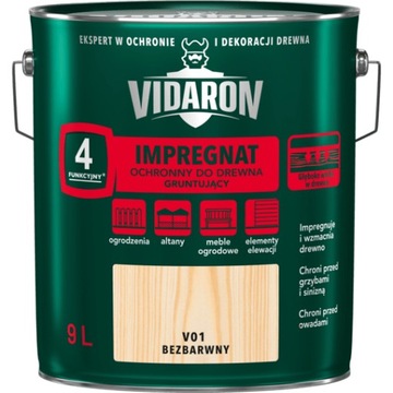 VIDARON IMPREGNAT GRUNTUJĄCY BEZBARWNY V01 9L