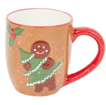 KUBEK BOŻONARODZENIOWY ŚWIĄTECZNY CERAMICZNY Z UCHEM 280ML