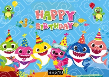 Торт BABY SHARK Вафельный Сахарный Принт А4