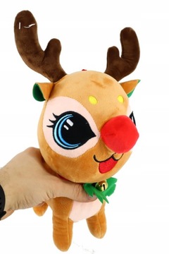 Плюшевый рождественский талисман Рудольф для детей, подарок, 35 см