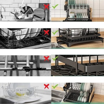 ДРЕНАЖ ДЛЯ СУШКИ ПОСУДЫ С ДВУХУРОВНЕВЫМ СЛИВОМ