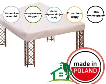 Водонепроницаемое кровельное покрытие для павильона, бежевое, 298 см х 298 см.