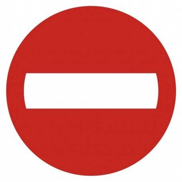 Znak - Zakaz wjazdu 33 X 33