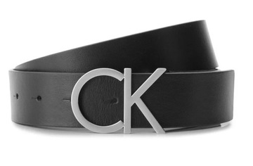 PASEK SKÓRZANY DAMSKI CALVIN KLEIN CK ADJ LOGO BELT BLACK 95