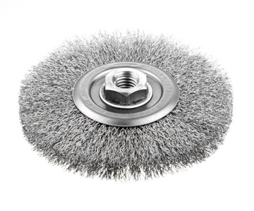 SZCZOTKA TARCZOWA DRUCIANA DO SZLIFIERKI M14 125mm INOX