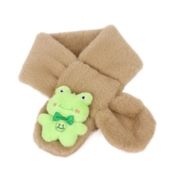 Однотонный мультяшный плюшевый шарф из искусственного меха кролика, плюшевый детский шарф, толстый