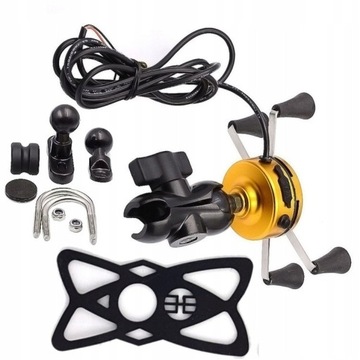 Держатель для телефона на мотоцикле с быстрой зарядкой ВСЕ ТЕЛЕФОНЫ твердый