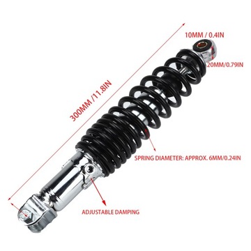 АМОРТИЗАТОР ДЛЯ МОТОЦИКЛОВ С ДВИГАТЕЛЕМ СКУТЕРА ATV МОТОЦИКЛ 300 ММ