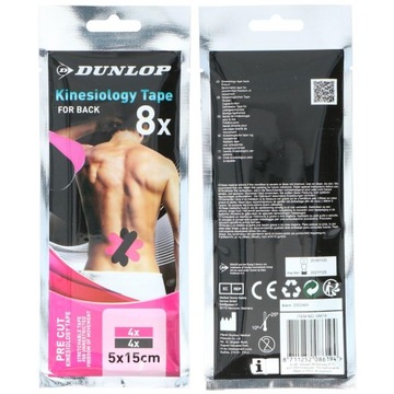 Taśma do kinesiotapingu Dunlop 15 cm x 0,05 m Tejpy Zestaw 3 opakowania