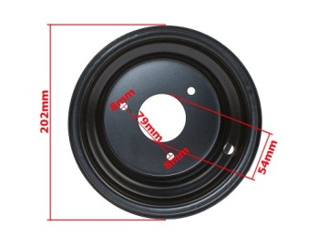 Диск колеса 7 дюймов Quad ATV 110 125 черный 3 болта