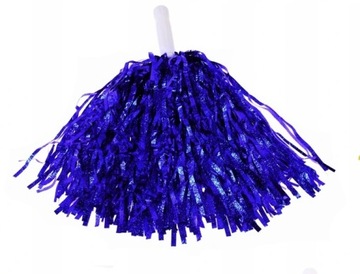 POMPON CHEERLEADERKI czirliderka pompony NIEBIESKI