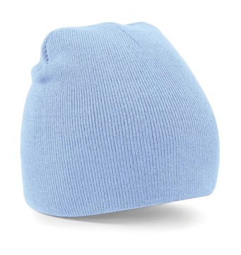 CIEPŁA DWUWARSTWOWA CZAPKA ZIMOWA BEANIE KRÓTKA / DAMSKA MĘSKA BŁĘKITNA