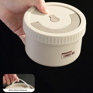 Круглый ланч-бокс Bento Box Coffee Коричневый стальной TA