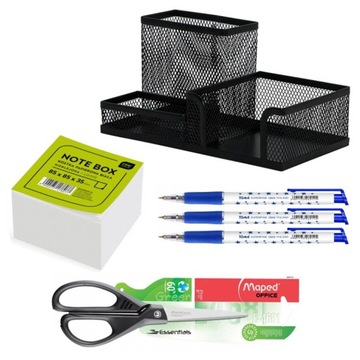 Przybornik na biurko 3 komory organizer siatka