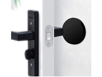 РУЧКА ДВЕРНАЯ САМОКЛЕЯЩАЯСЯ НАСТЕННАЯ, ЧЕРНЫЙ СТОПОР, 40мм, 1 шт.