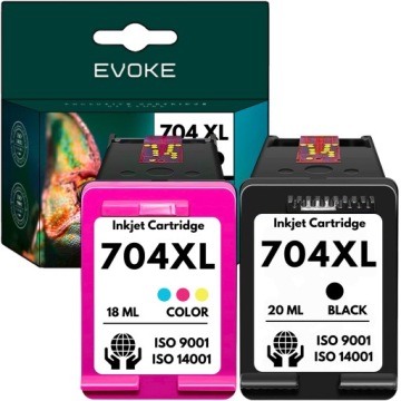 2x Inkoust pro tiskárnu Hp 704 XL černý barevný komplet 704XL