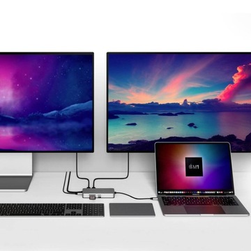 Hyper Dual HDMI 10 w 1 stacja dokująca HUB do MacBooka do laptopa