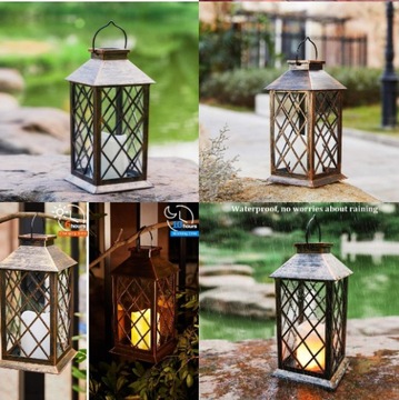 LAMPION SOLARNY LED LATARNIA ŚWIECA ZNICZ LAMPA