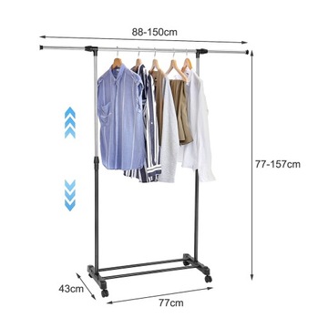 Устойчивая штанга для одежды, отдельно стоящая вешалка для одежды, для спальни.