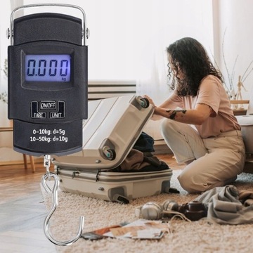 V2 FISHING TRAVEL ЦИФРОВЫЕ ВЕСЫ ДЛЯ КРЮКА, ВЗВЕШИВАНИЕ БАГАЖА 50 кг