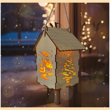 Фонарь Рората детский светодиодный Advent ДЕРЕВЯННЫЙ Advent, СОБРАННЫЙ ВРУЧНУЮ РУКУ