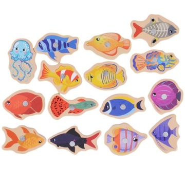 GRA DREWNIANA ŁOWIENIE RYBEK MAGNES MAGNETYCZNE