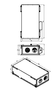 Приточно-вытяжная установка-рекуператор 300м3/ч UNDERWALL EC