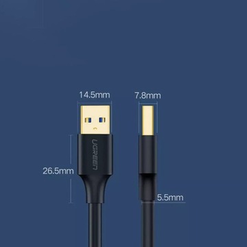 Кабель UGREEN Кабель USB — USB (штекер — USB 3.2 Gen 1), 1 м, черный (US128 1